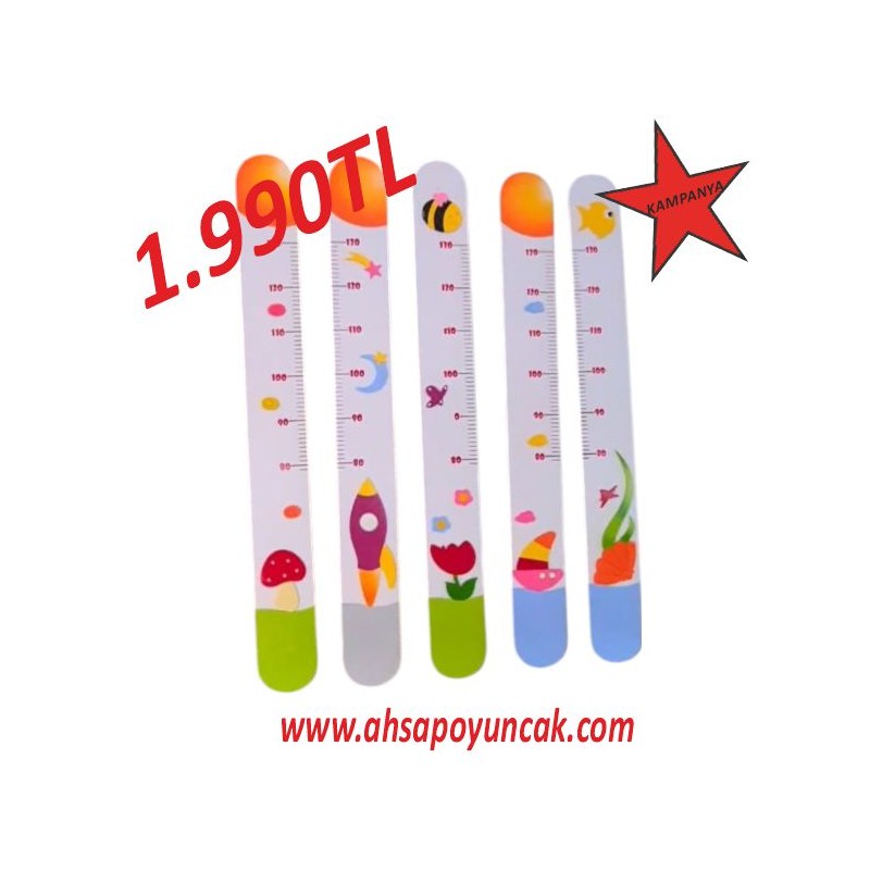 Düz Boy Cetveli Figürlü 5'lİ Set