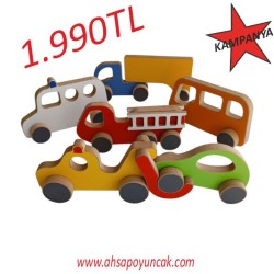Ahşap Oyuncak Arabalar Set...