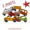 Ahşap Oyuncak Arabalar Set (6 Model)