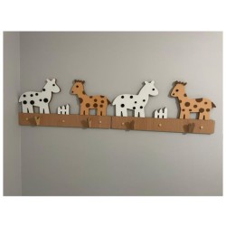 Ahşap Hayvan Figüelü Askılık