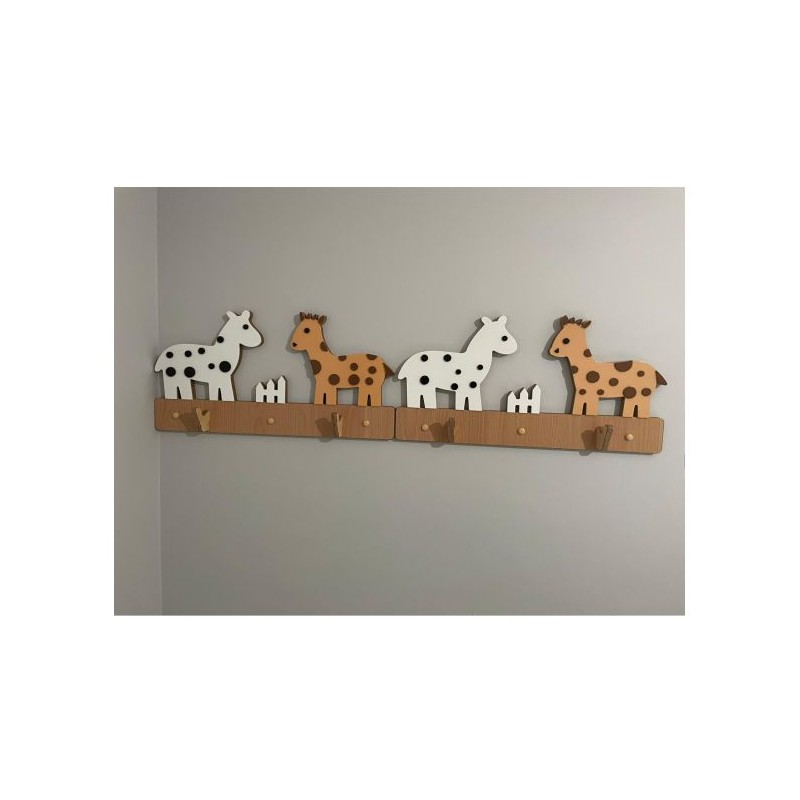 Ahşap Hayvan Figürlü Askılık