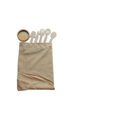 Ahşap Çatal Bıçak ve Tava Seti